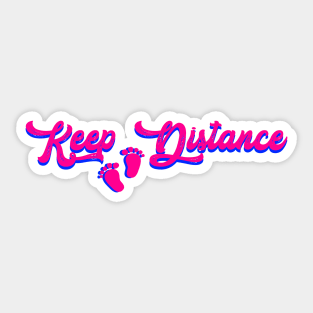 Keep Distance face mask Sticker